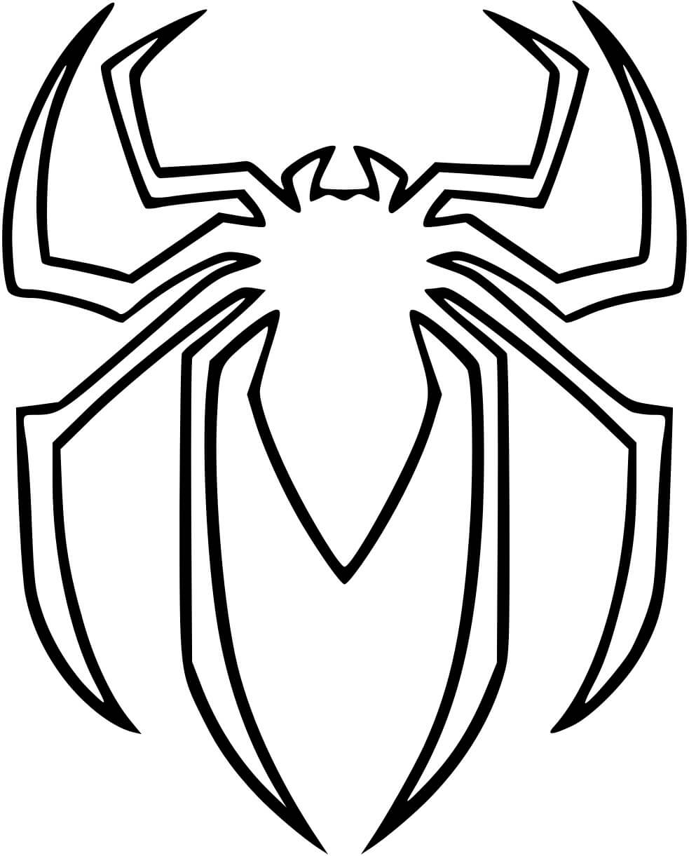 Coloriage Araignée Spiderman Logo - Araignée à imprimer