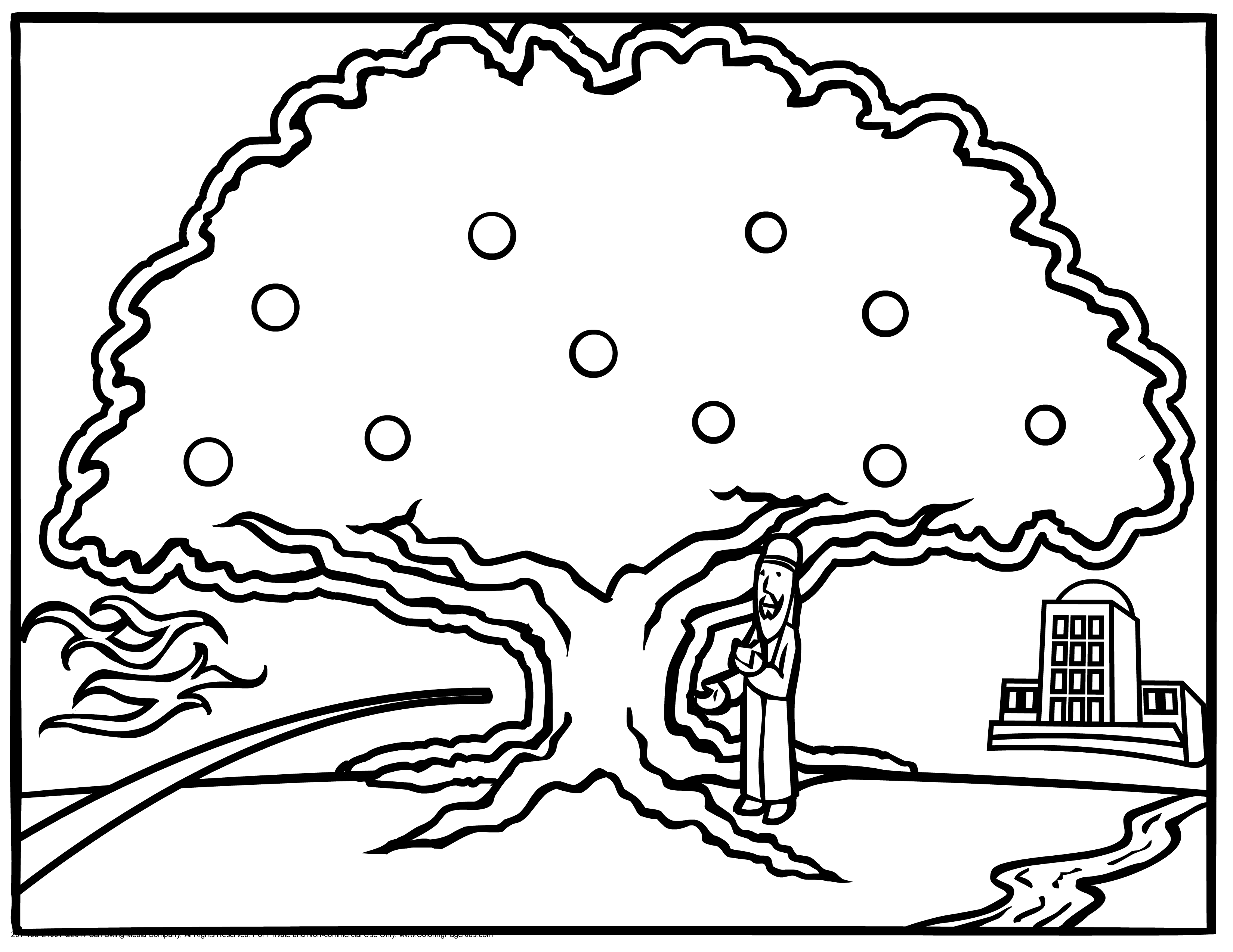 Coloriage Arbre majestueux aux branches généreuses - Arbre à imprimer
