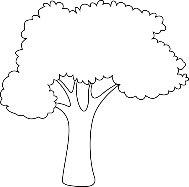 Coloriage Arbre Simple Facile à Colorier - Nature à imprimer
