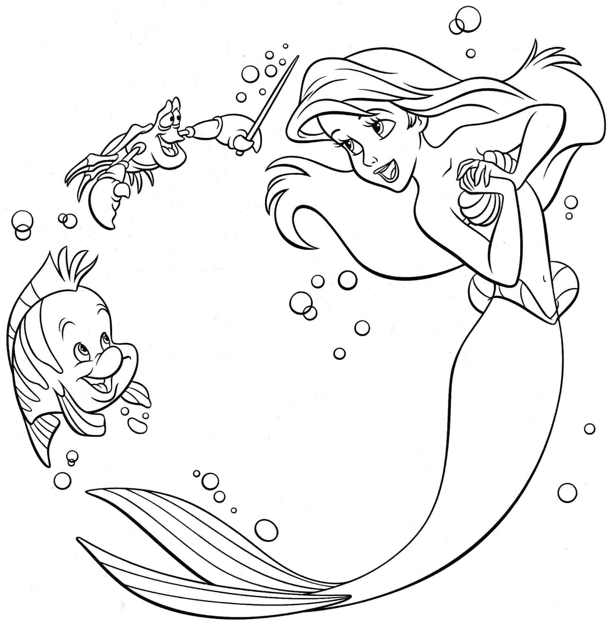 Coloriage Ariel La Petite Fille Rêve De Decouvrir Les Merveilles Cachees Des Oceans - Ariel la petite sirène à imprimer