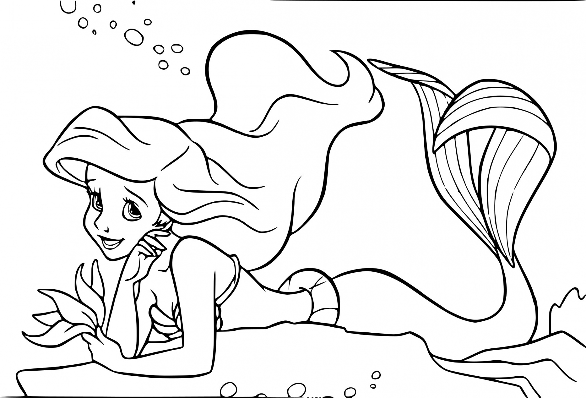 Coloriage Ariel la petite sirène - Disney à imprimer