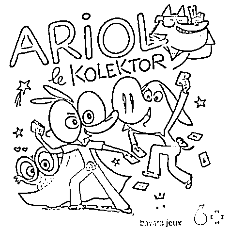 Coloriage Ariol Le Kolektor - Ariol à imprimer