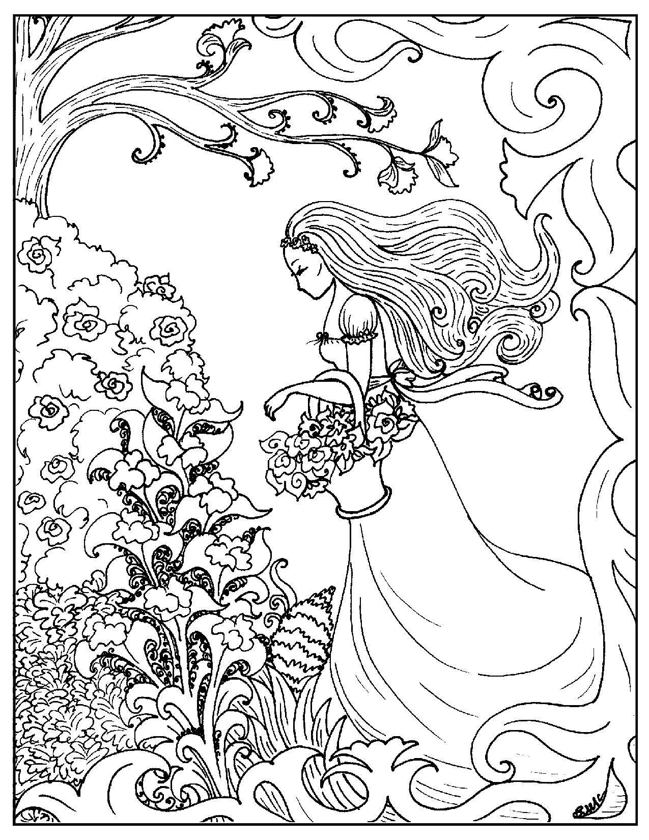 Coloriage Motifs abstraits apaisants pour bien-être - Art therapie à imprimer