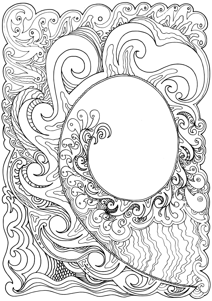 Coloriage Mandala symétrique avec motifs entrelacés - Art therapie à imprimer