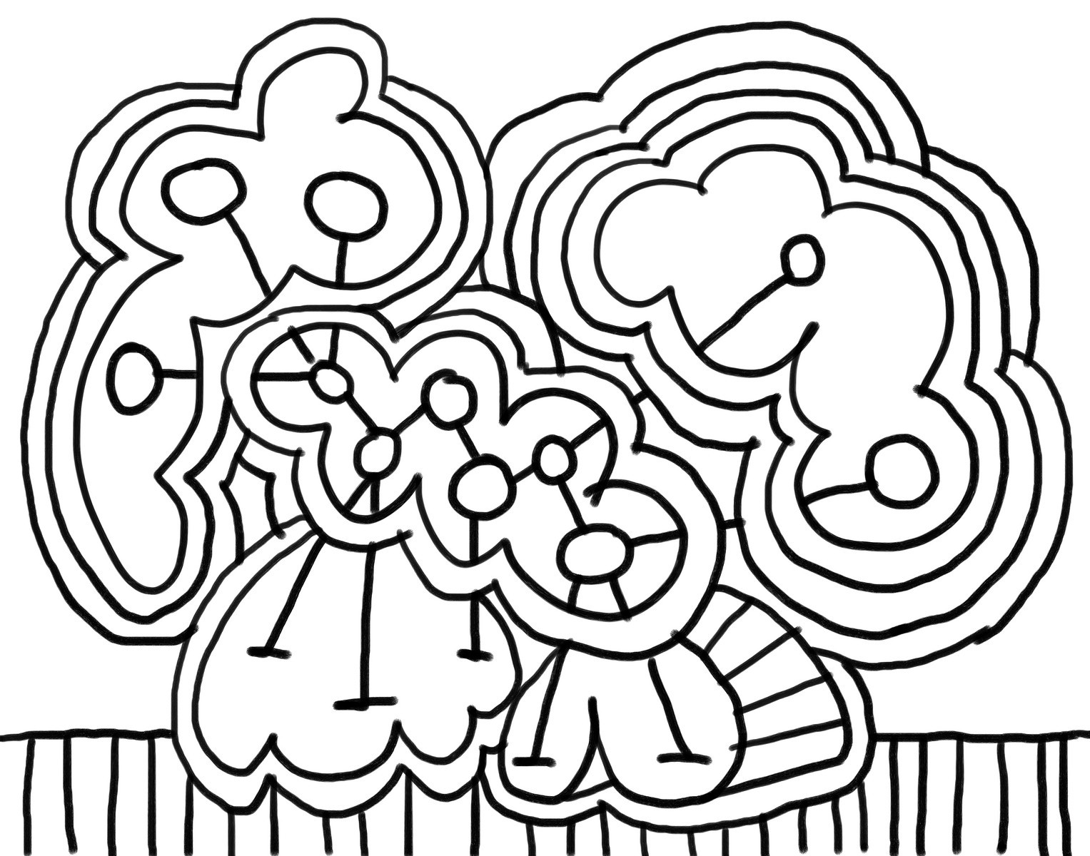 Coloriage Mandala géométrique aux motifs symétriques - Art therapie à imprimer