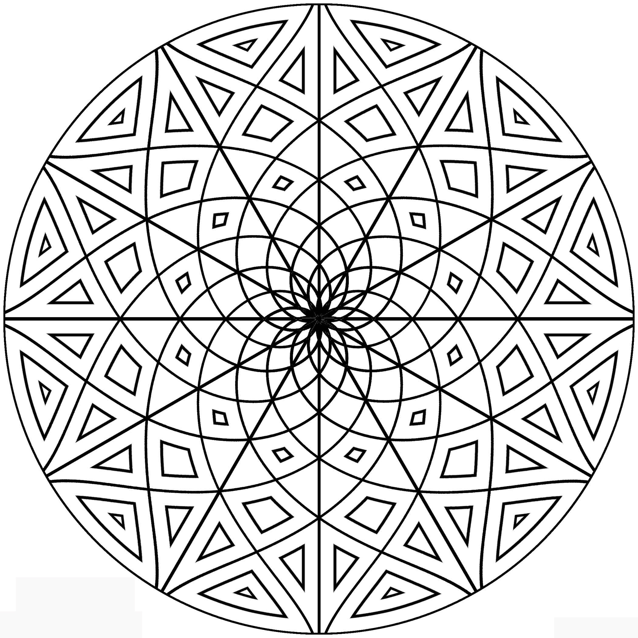 Coloriage Composition ornementale complexe apaisante - Art therapie à imprimer