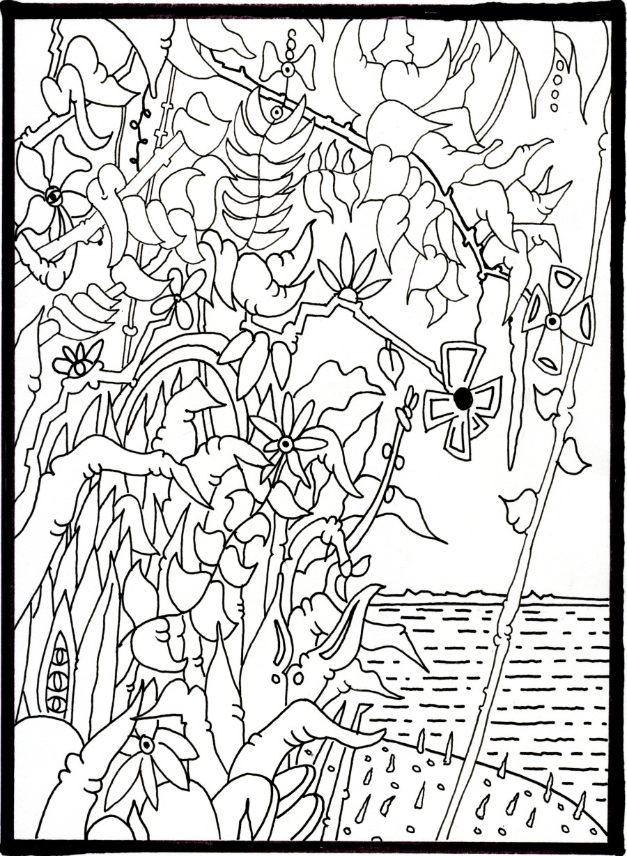 Coloriage Motifs abstraits apaisants pour détente - Art therapie à imprimer