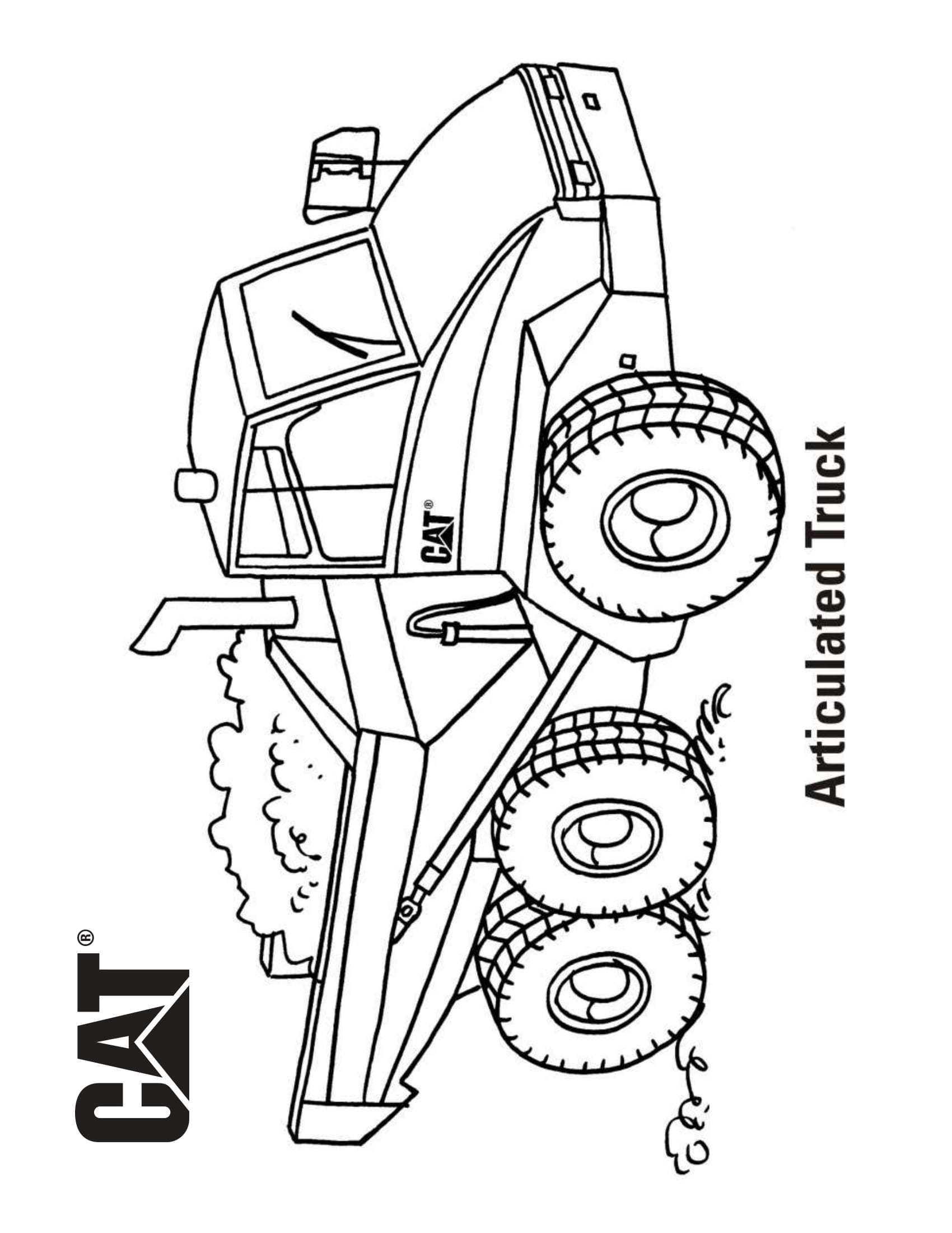 Coloriage Articulated Camion - Camion à imprimer