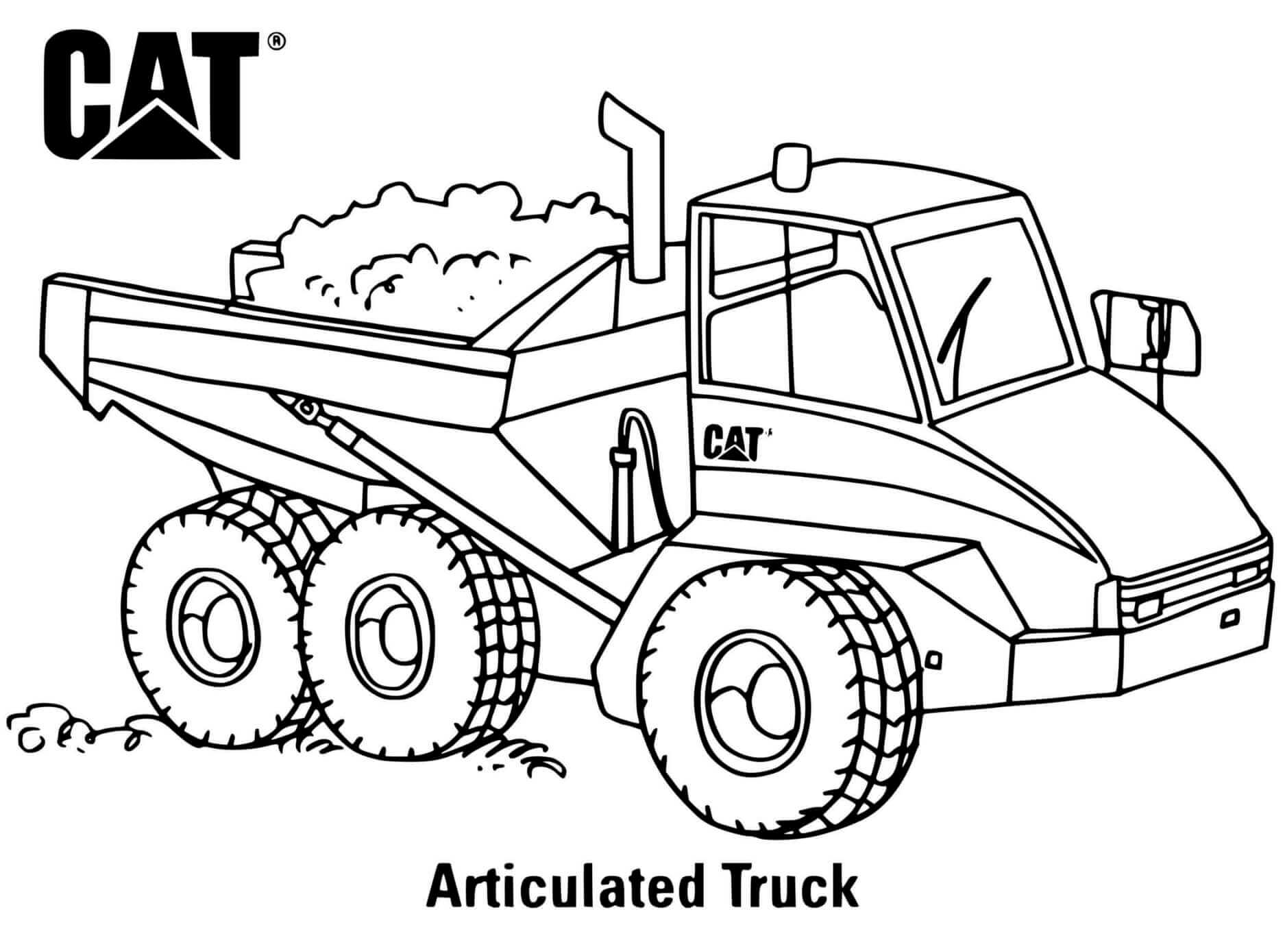 Coloriage Articulated Truck Engin De Chantier - Chantier à imprimer