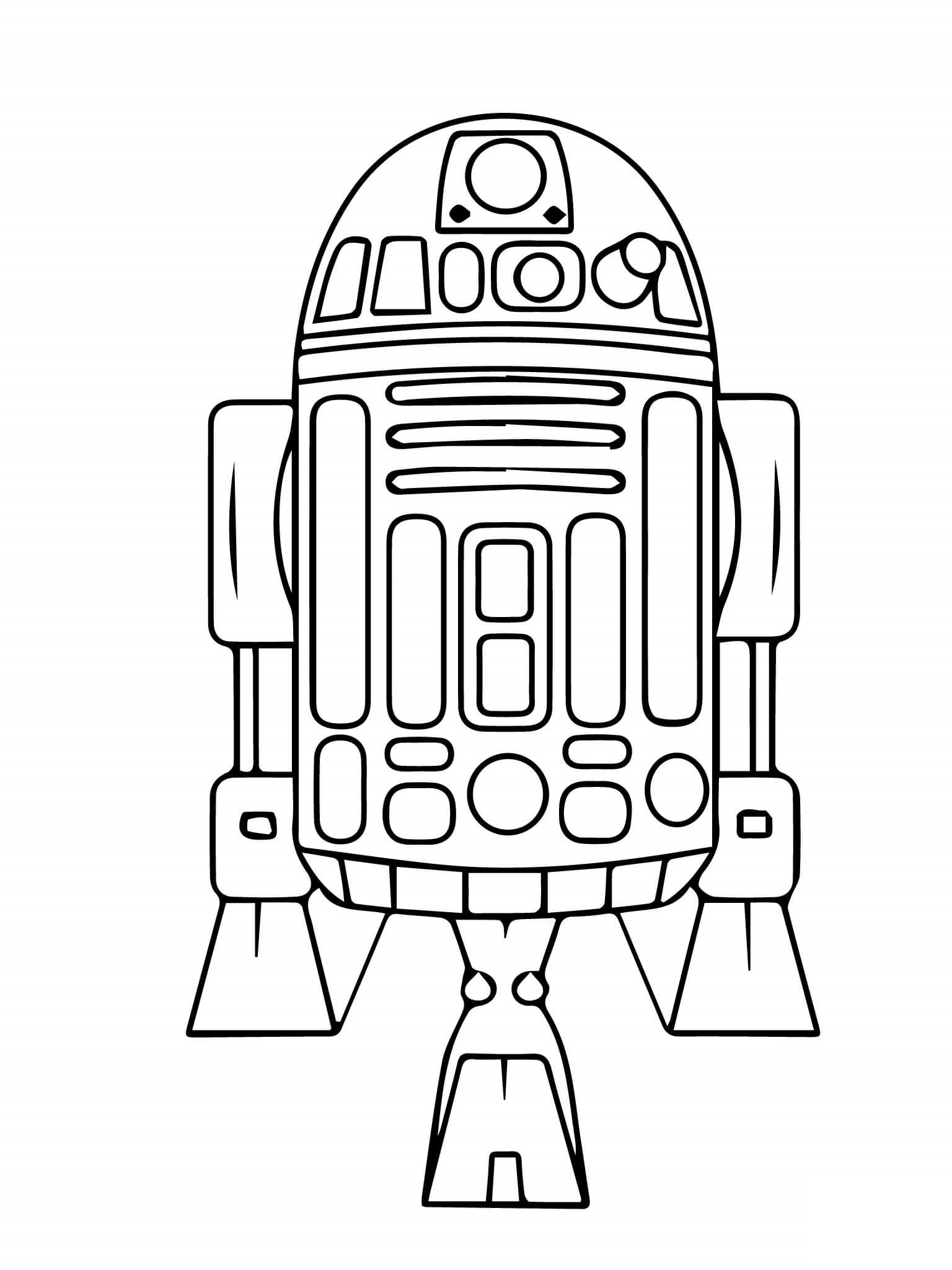 Coloriage R2-D2 le Droïde - Le Retour du Jedi - Star wars à imprimer