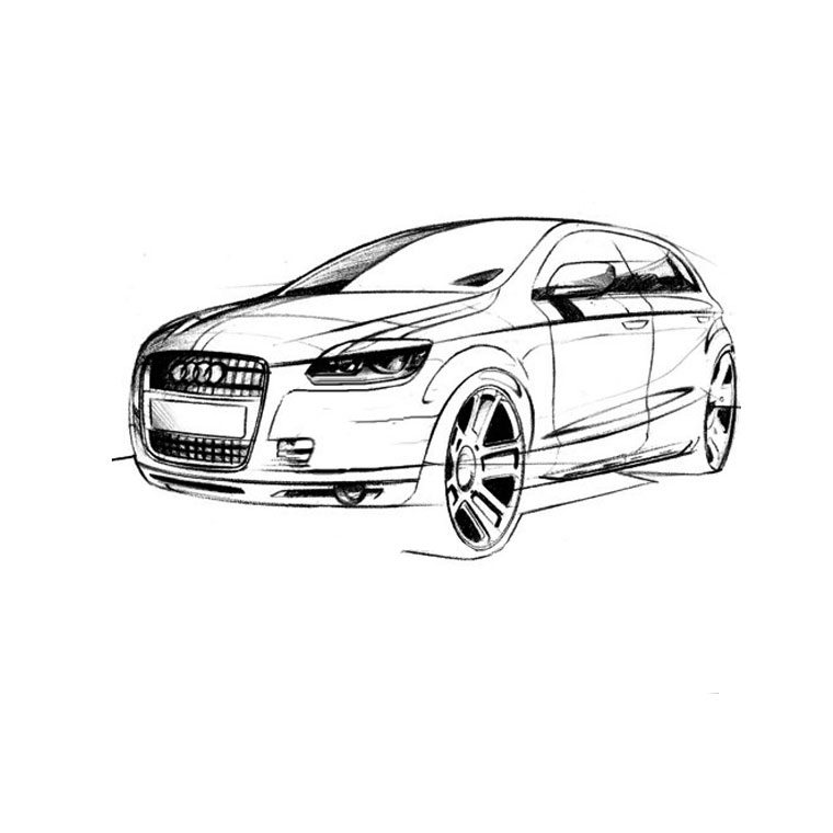 Coloriage Audi Q5 - Voiture à imprimer