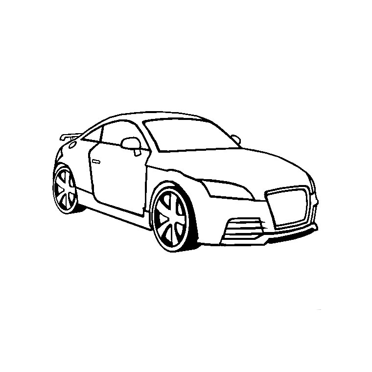Coloriage Audi Tt - Voiture à imprimer