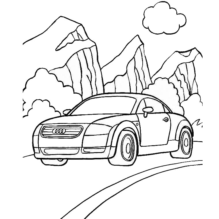 Coloriage Audi - Voiture à imprimer