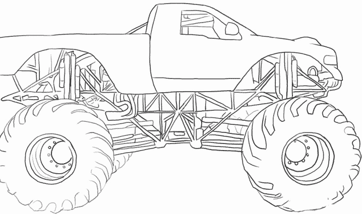 Coloriage Auto 4x4 De Course - 4x4 à imprimer