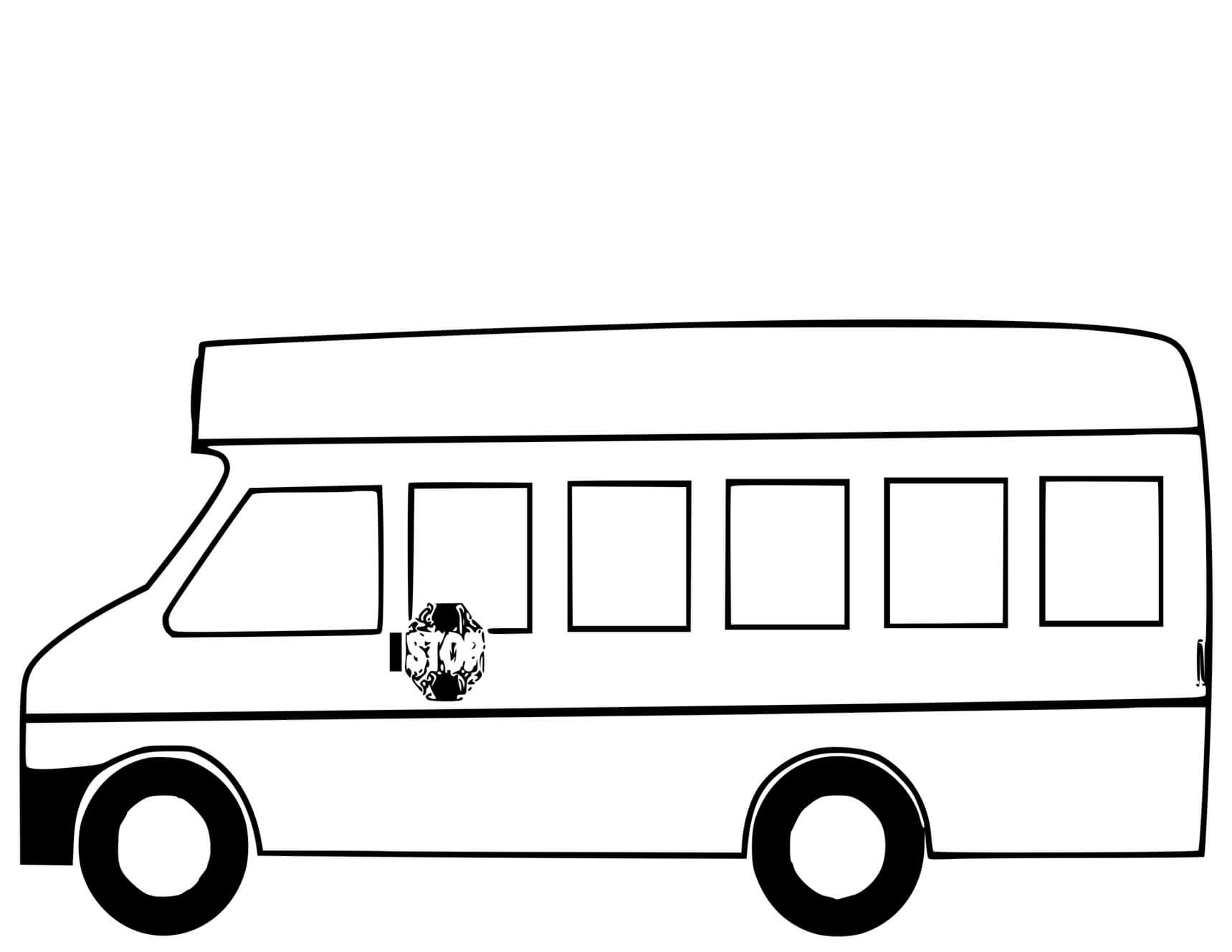 Coloriage Autobus Pour Écoliers - Bus à imprimer