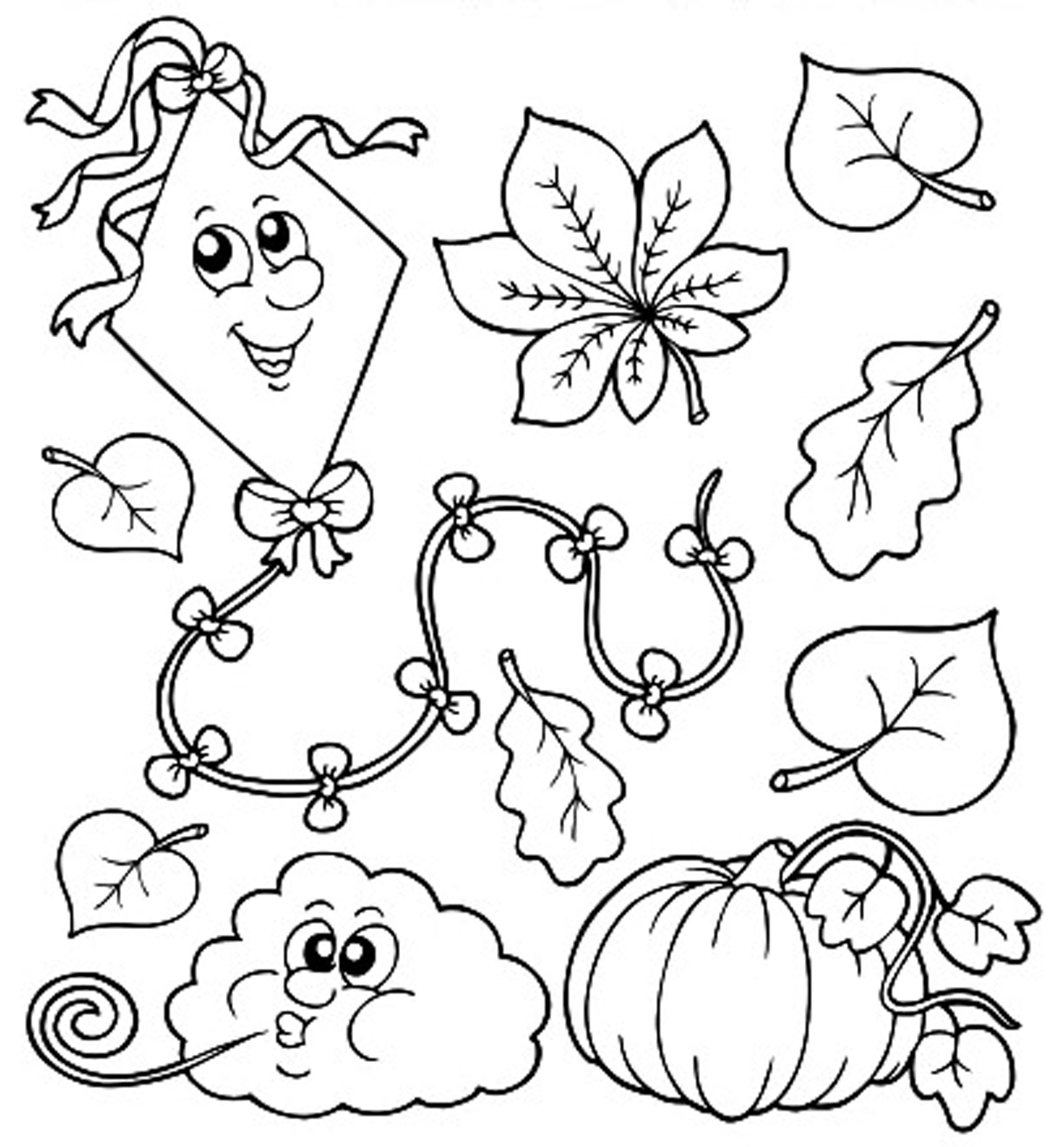 Coloriage Automne Cool Weather Fall Fall - Automne à imprimer