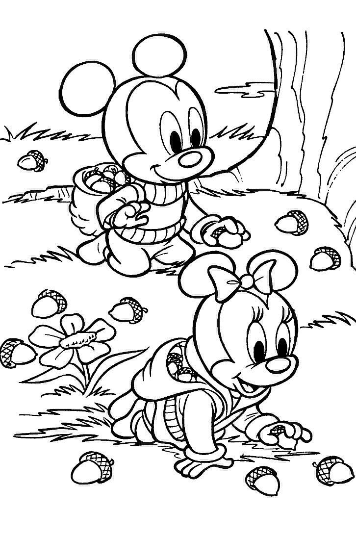 Coloriage Automne Disney - Automne à imprimer