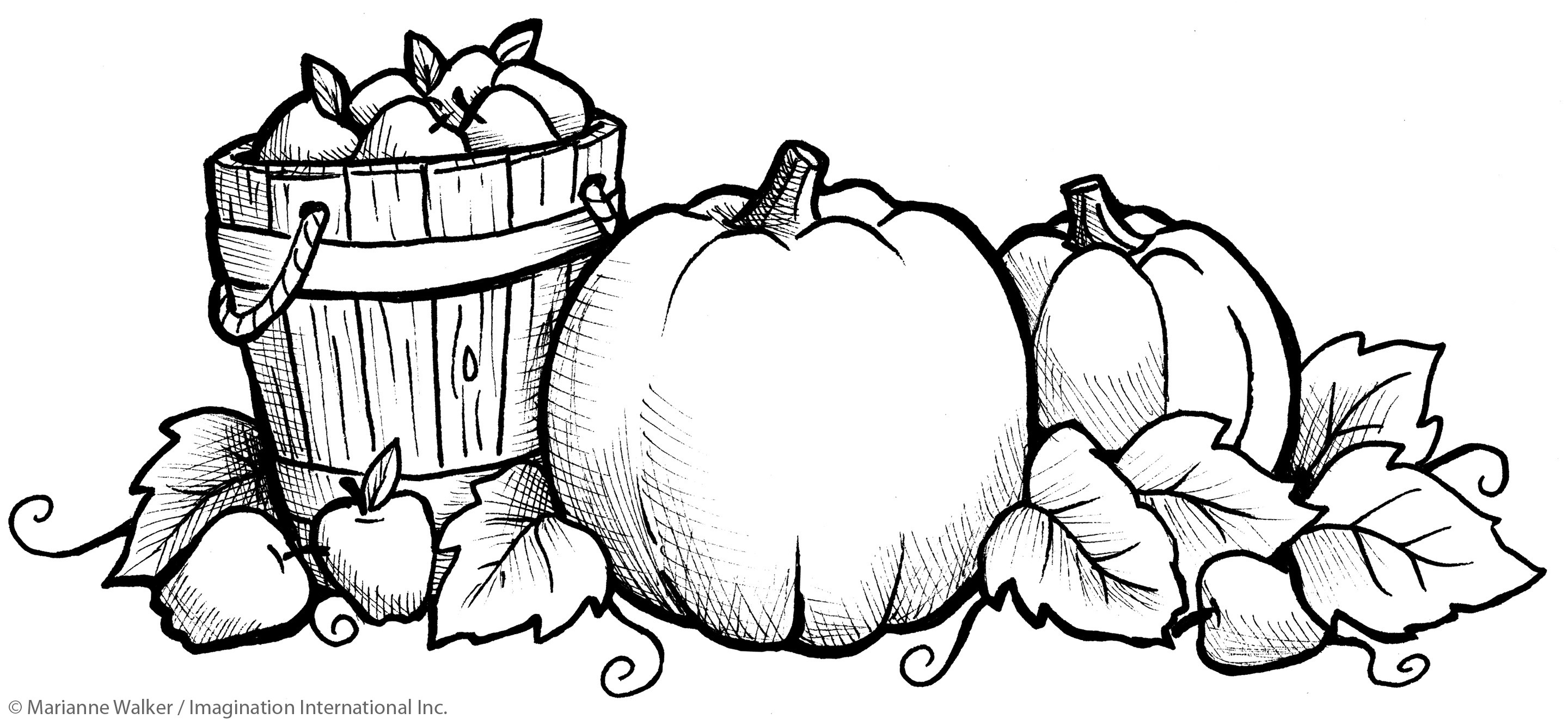 Coloriage Automne For Adults By Marianne Walker - Automne à imprimer