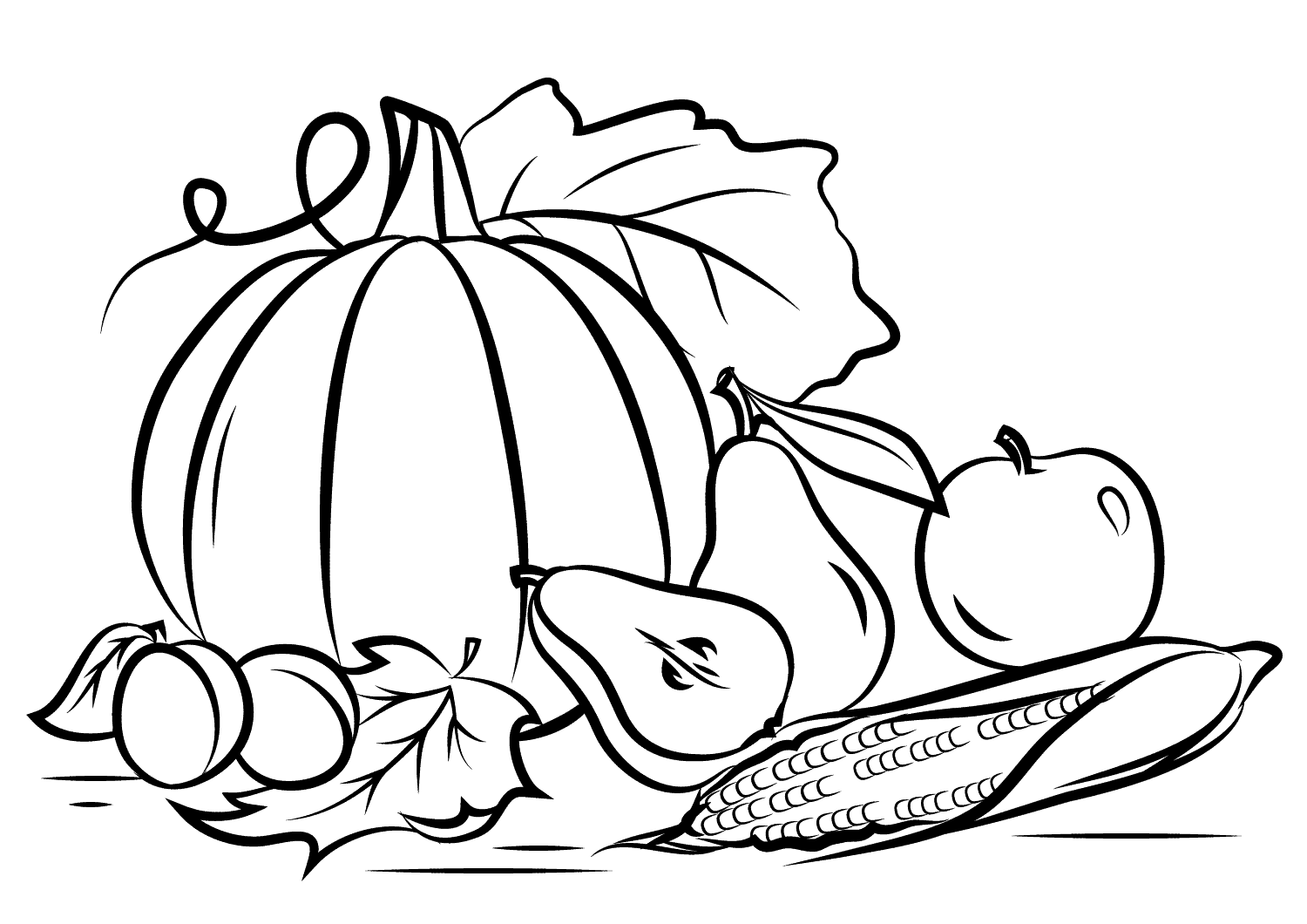 Coloriage Automne Harvest Fall - Automne à imprimer