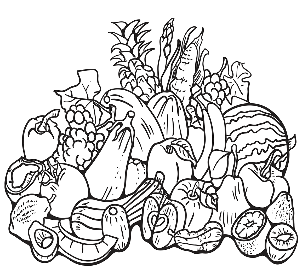 Coloriage Automne Harvest - Automne à imprimer