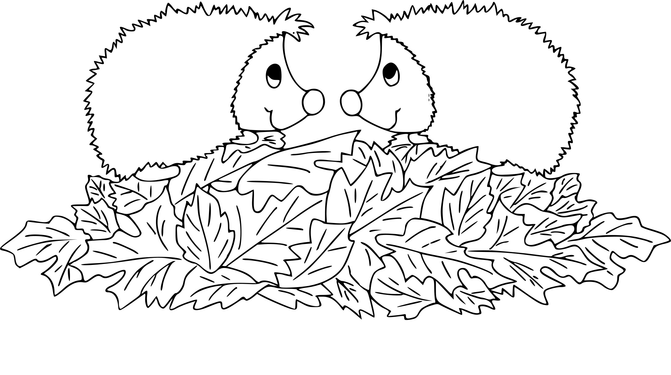 Coloriage Automne Hérisson - Automne à imprimer