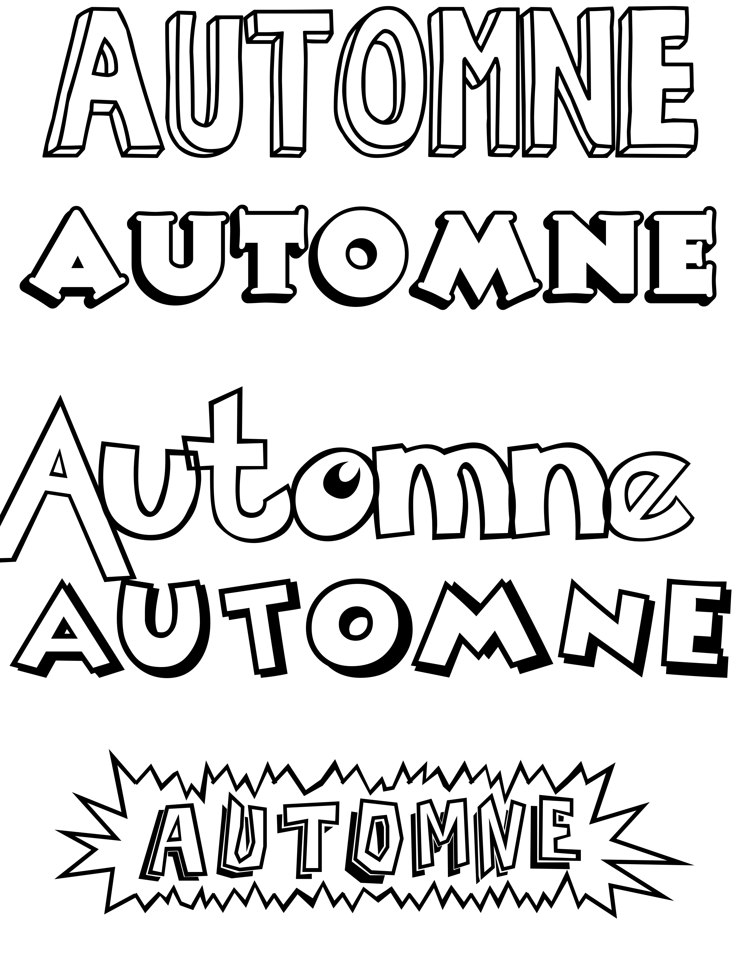 Coloriage Automne Sous Plusieurs Formes - Automne à imprimer