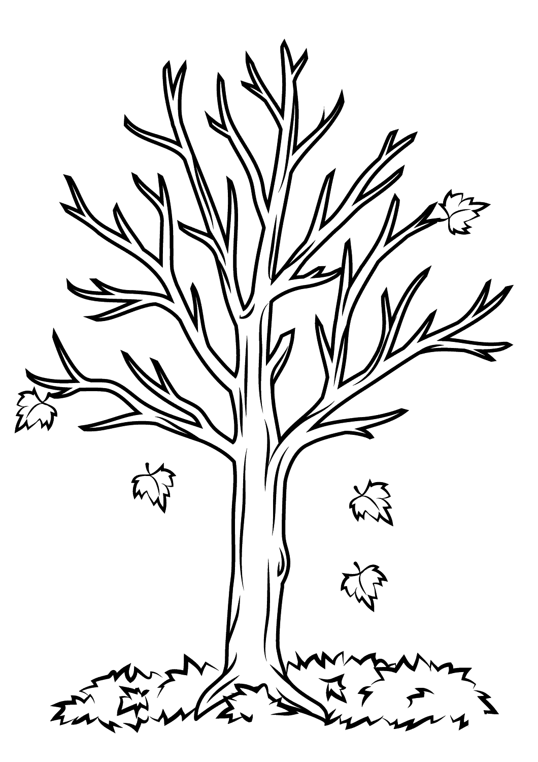 Coloriage Automne Tree - Automne à imprimer