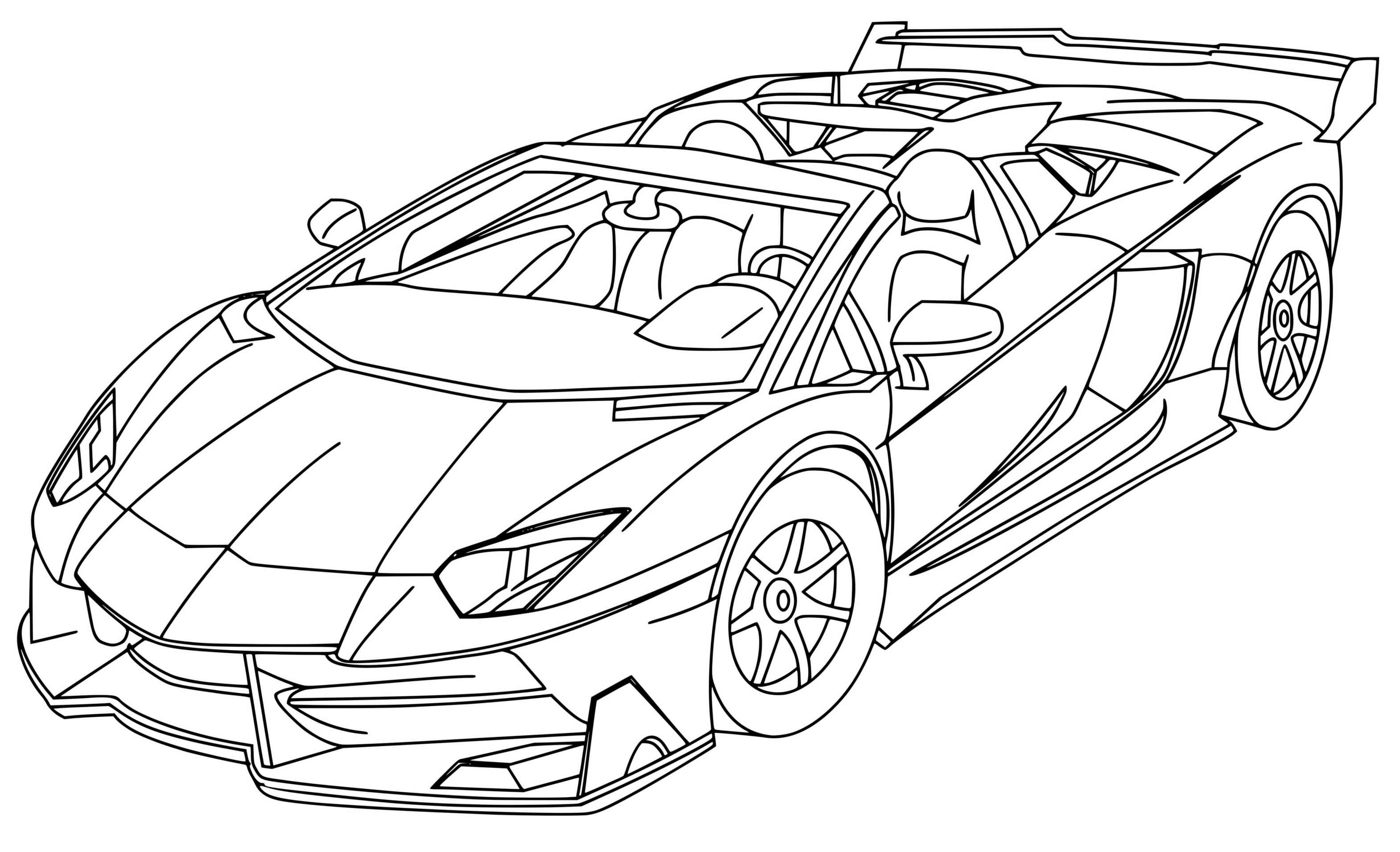Coloriage Automobile De Course Au Grand Prix De Monaco - Voiture de course à imprimer