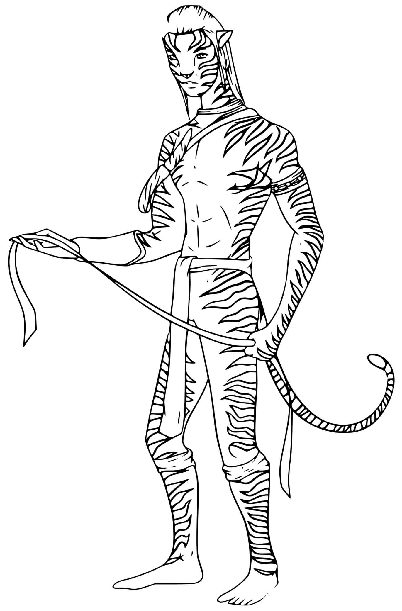 Coloriage Avatar 2 Enfant Lo Ak - Avatar à imprimer