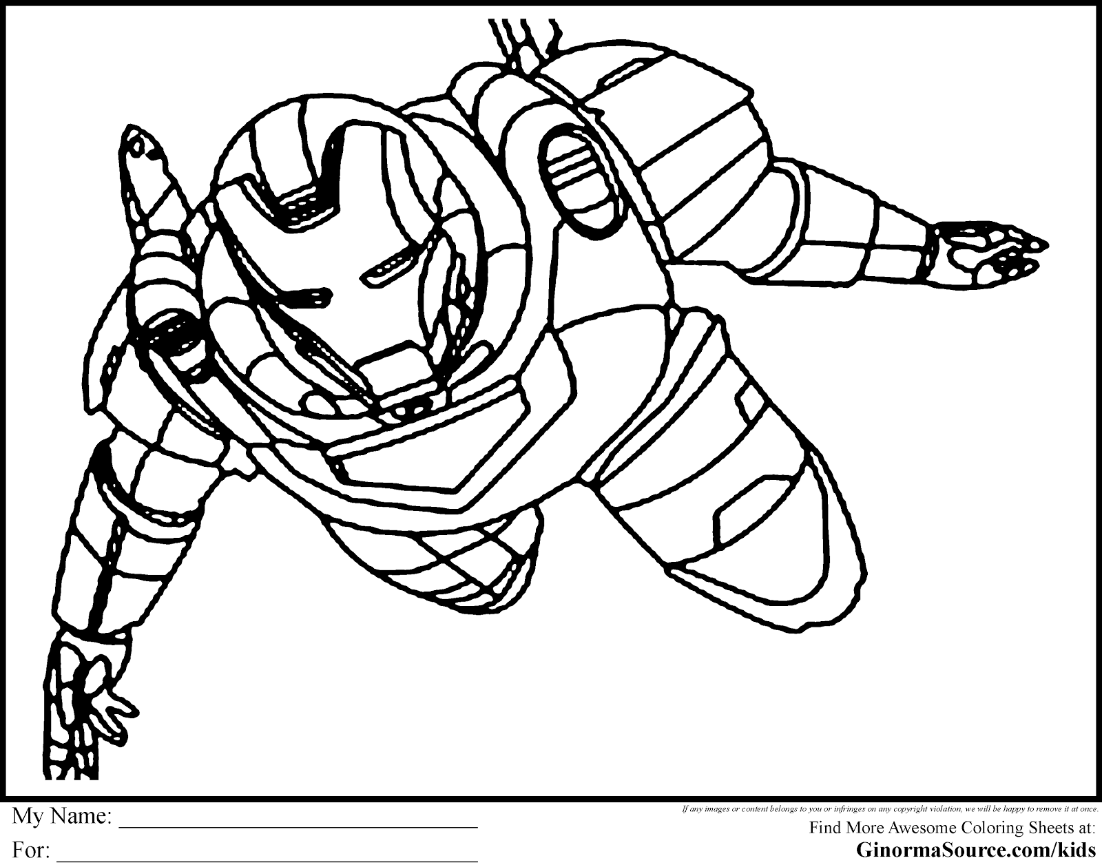 Coloriage Iron Man et Captain America en action - Avengers à imprimer