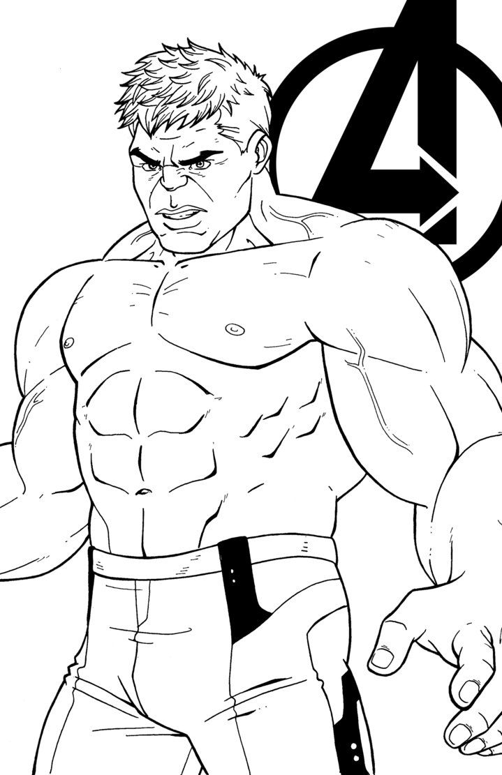 Coloriage Hulk - Les Avengers Endgame - Avengers à imprimer