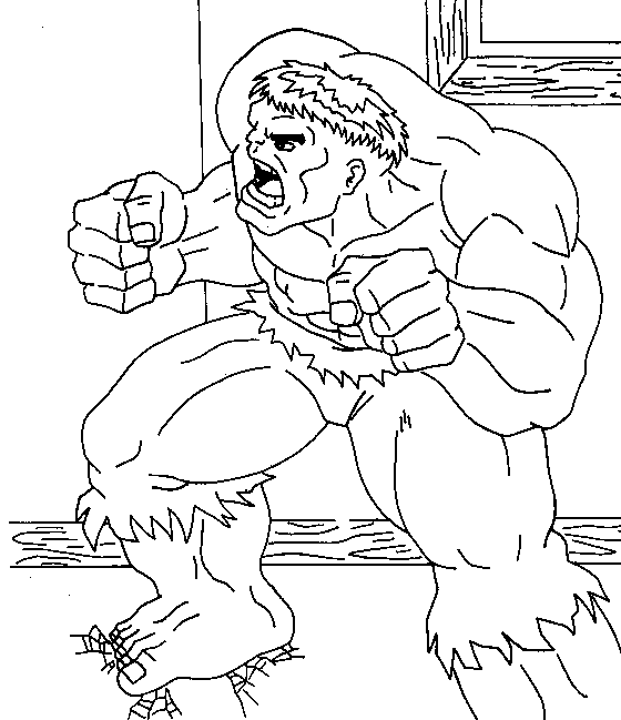 Coloriage Avengers Hulk En Colère - Garçon à imprimer