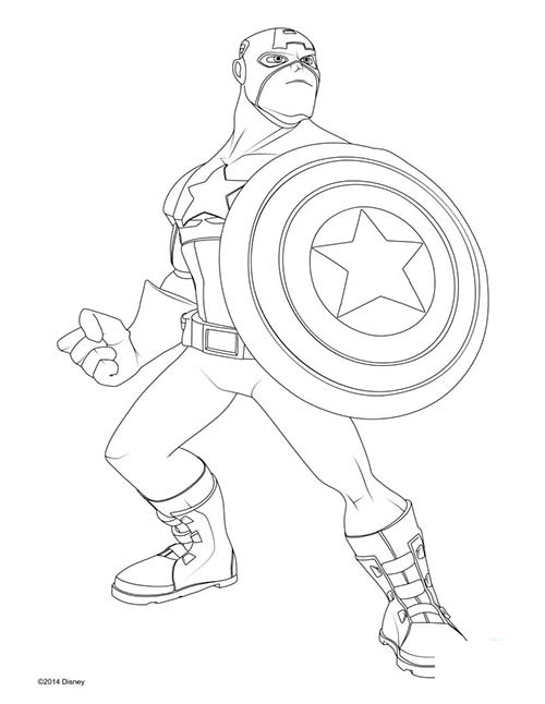 Coloriage Avengers Position De Defense - Garçon à imprimer