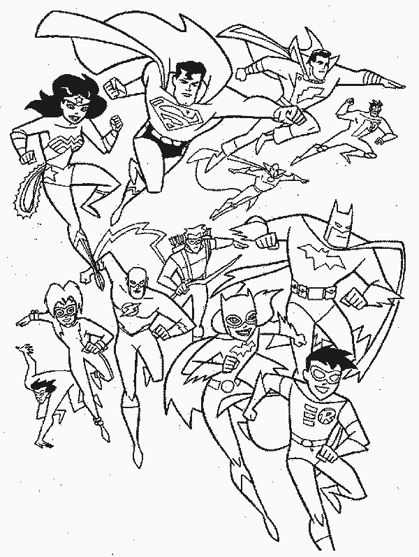 Coloriage Avengers Superman Batman Obin - Avengers à imprimer