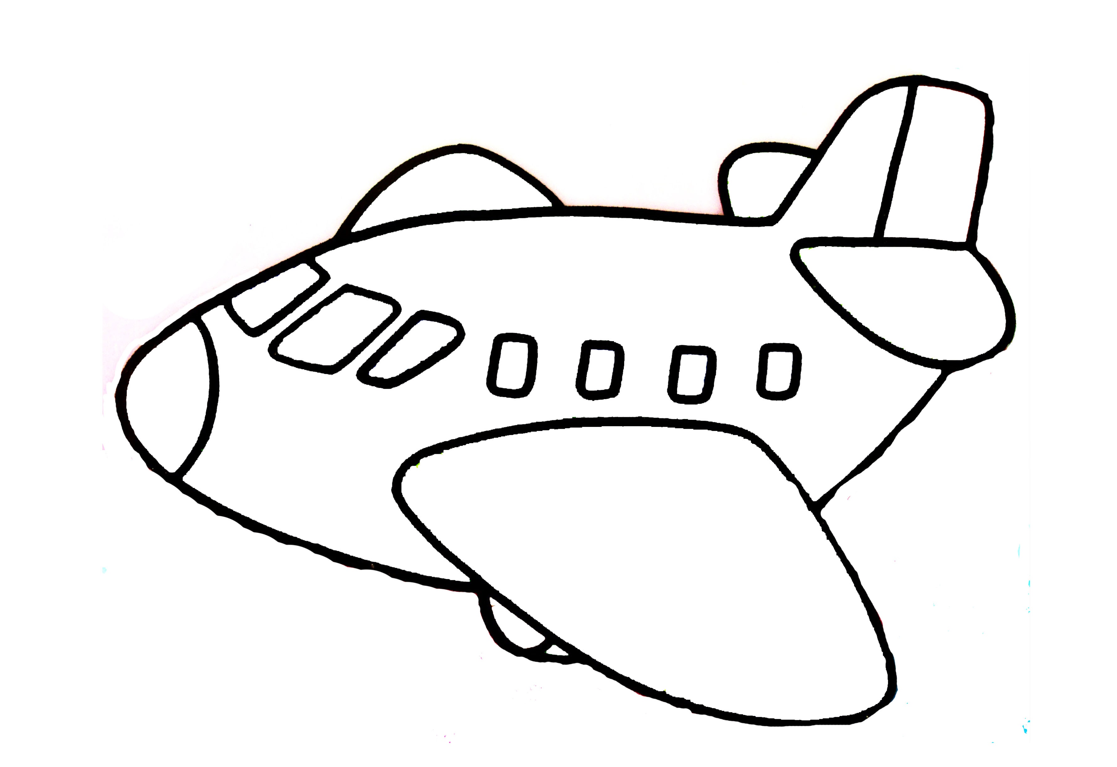 Coloriage Avion de chasse survolant les nuages - Avion à imprimer