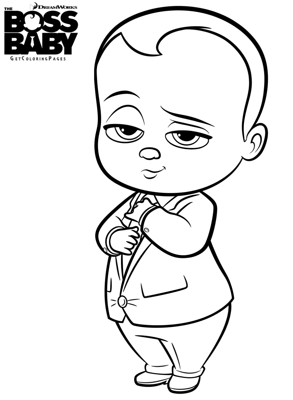 Coloriage Baby Boss 2 - Baby boss à imprimer