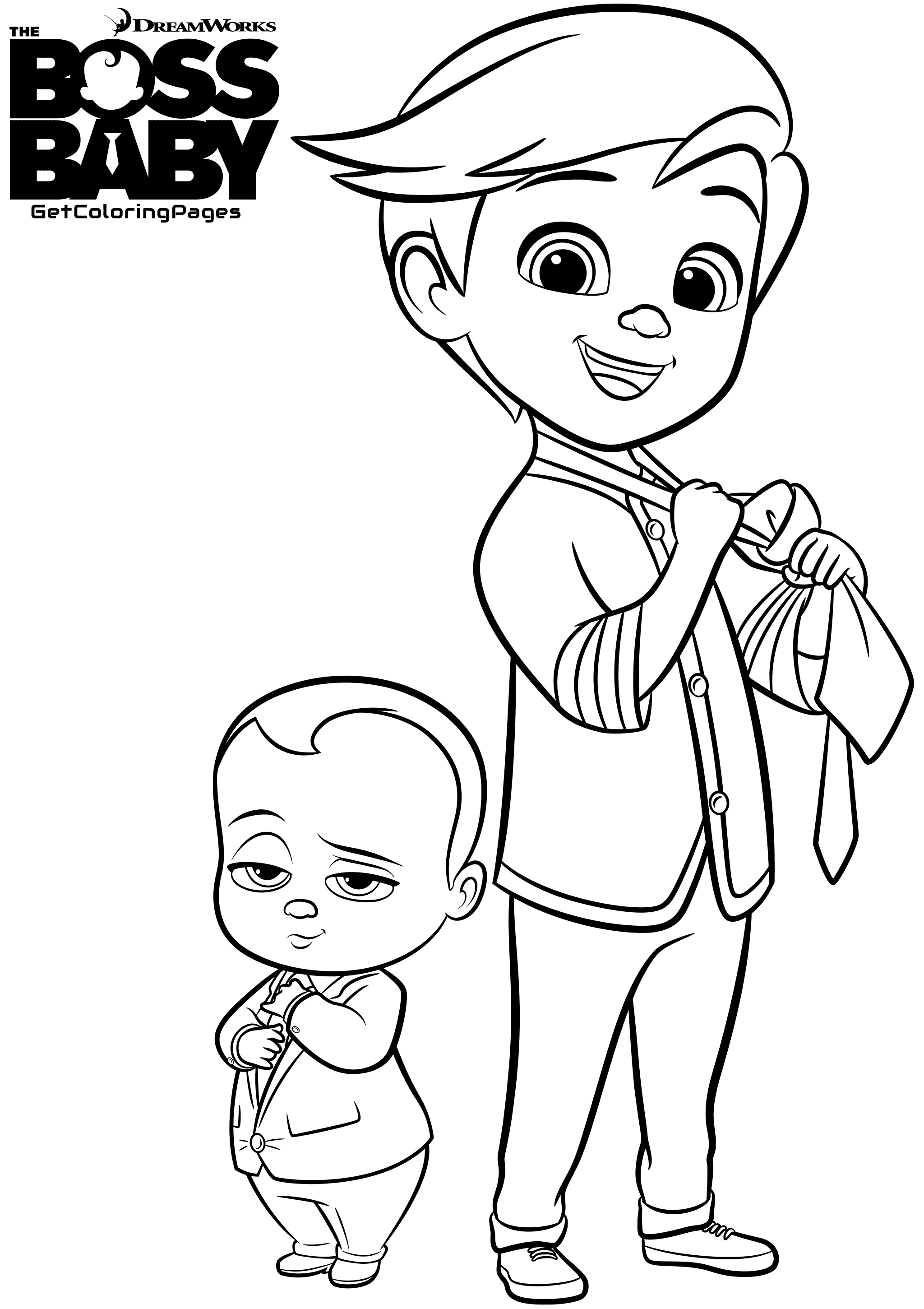 Coloriage Baby Boss Et Tim Templeton - Baby boss à imprimer