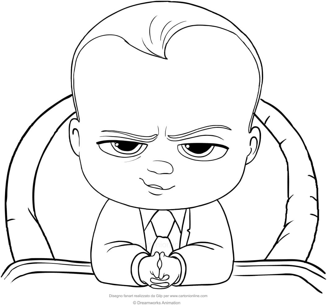 Coloriage Baby Boss Le Patron Du Pays Comme Un President - Baby boss à imprimer
