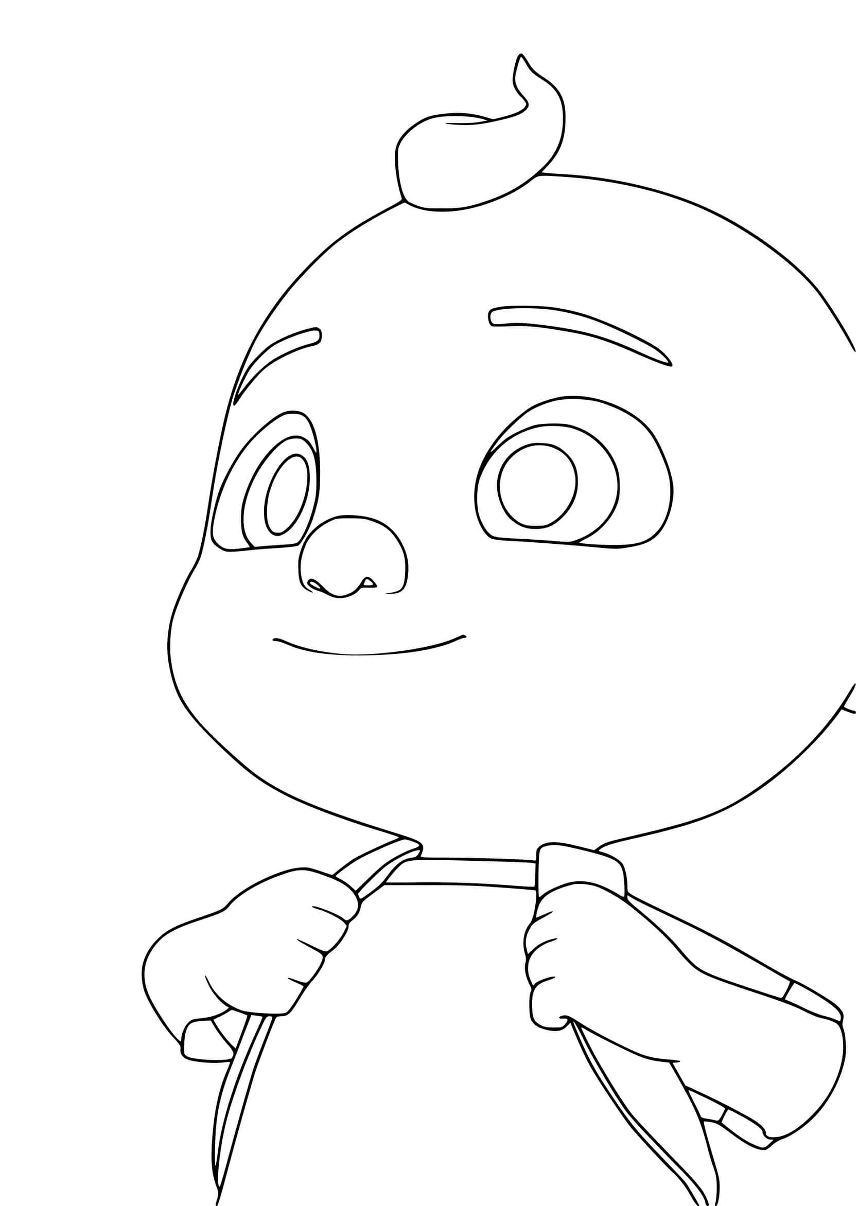 Coloriage Baby Jay Est Prêt Pour L'aventure - Cocomelon à imprimer