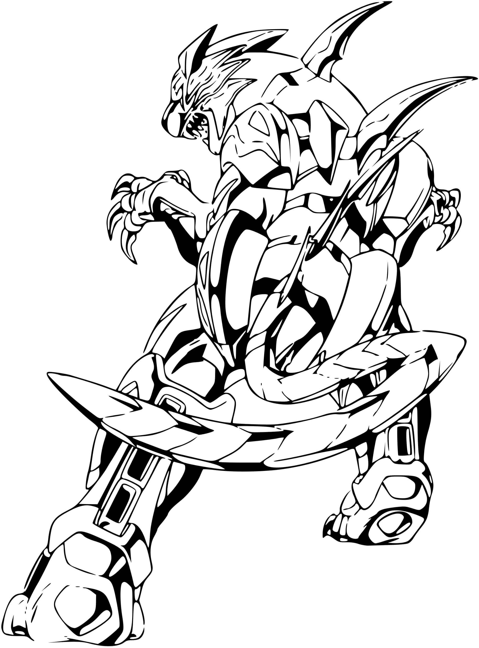 Coloriage Bakugan Tigres - Bakugan à imprimer