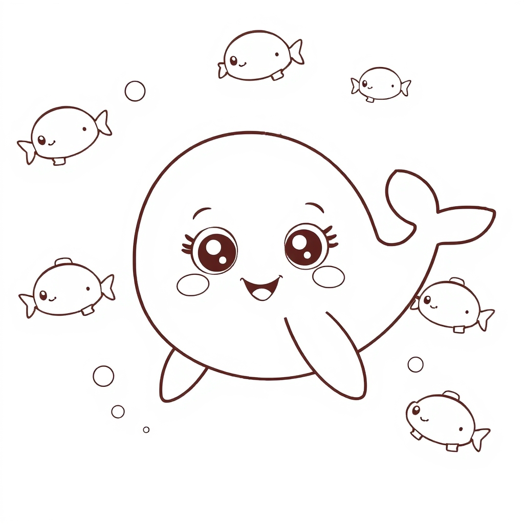 Coloriage Baleine Facile Animaux Marins - Baleine à imprimer