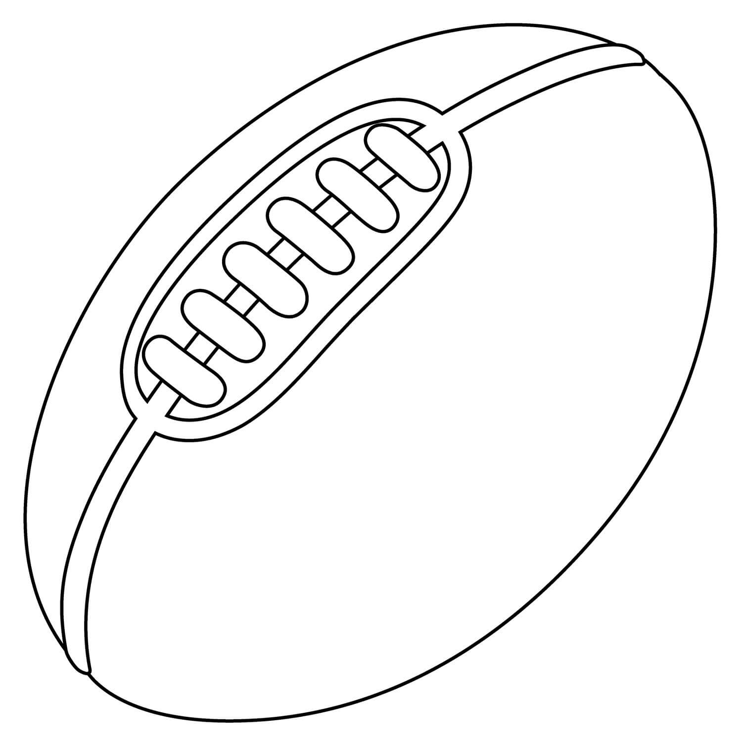 Coloriage Ballon De Rugby Emoji - Rugby à imprimer