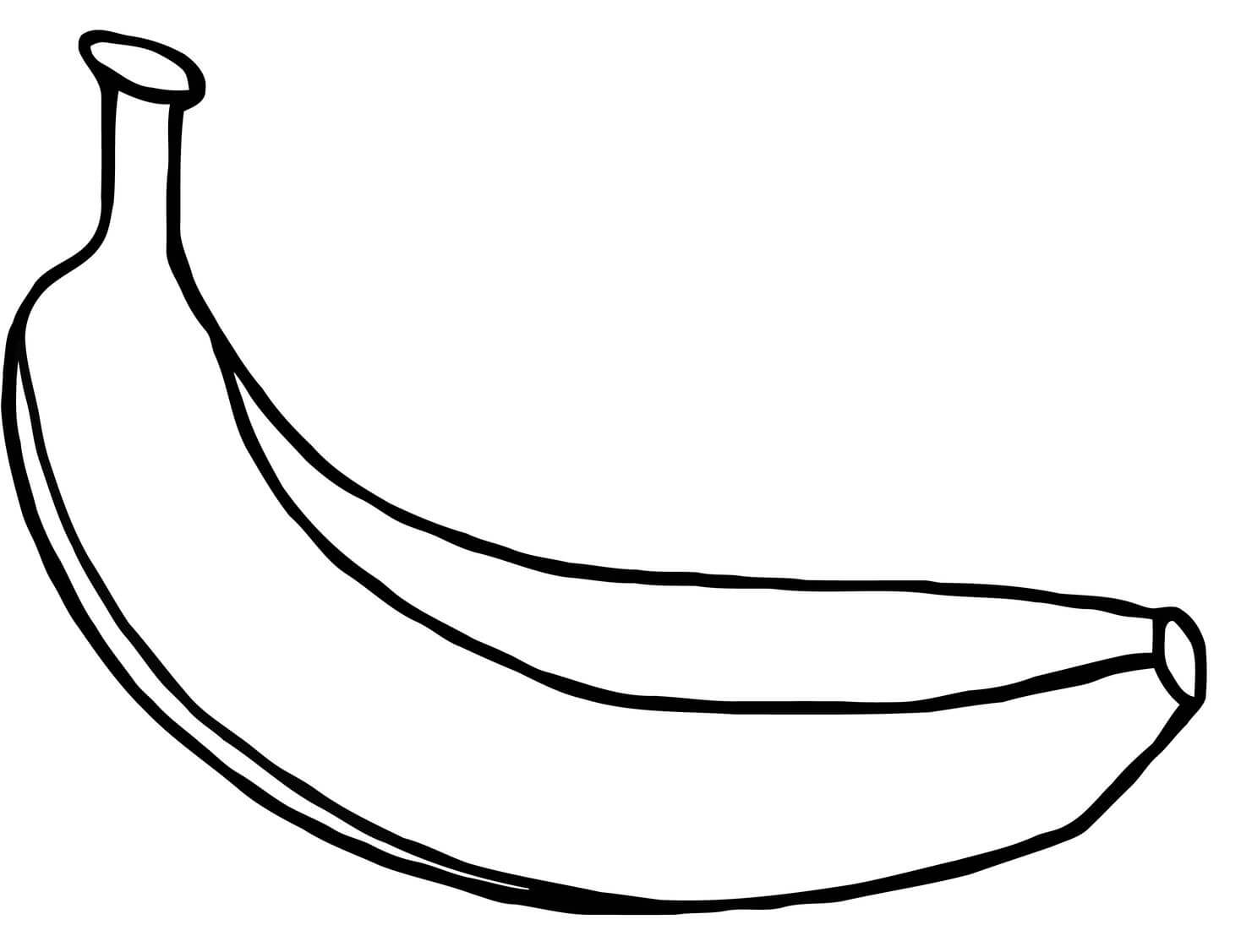 Coloriage Banana Banane Fruit - Banane à imprimer