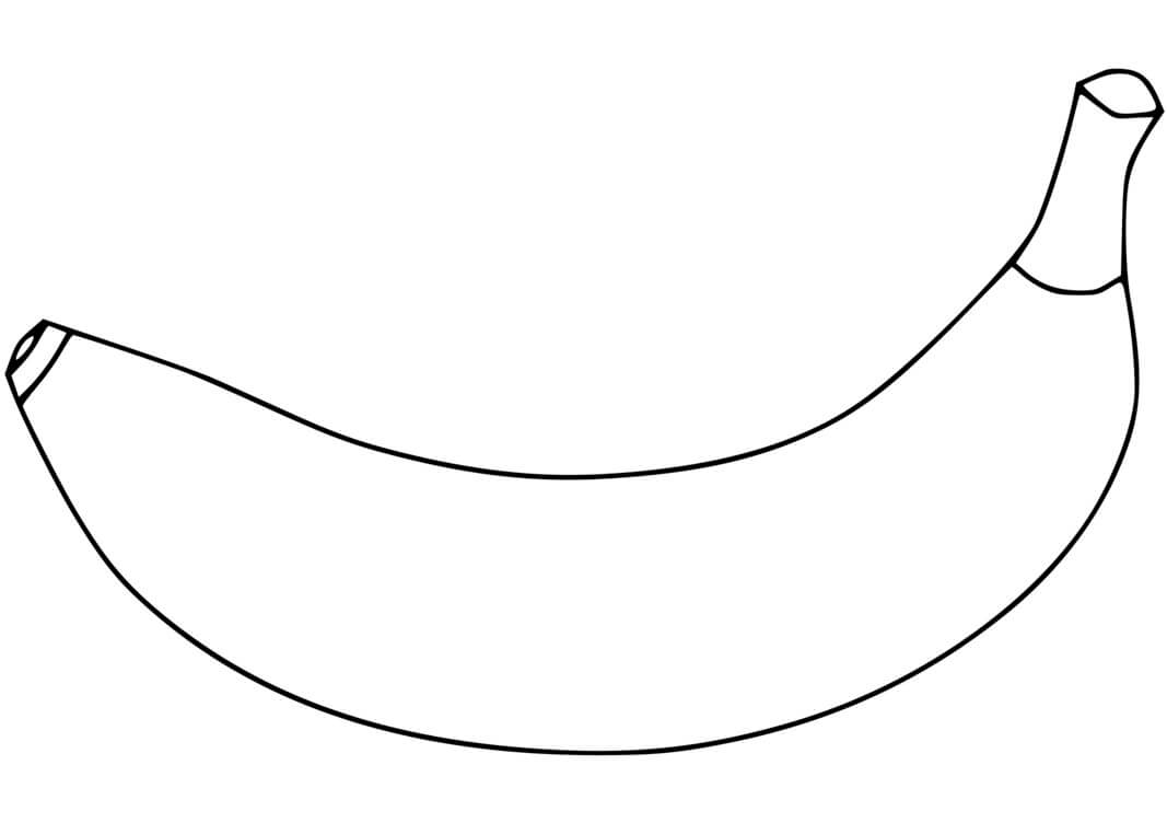 Coloriage Banane Facile - Banane à imprimer
