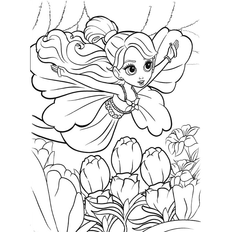 Coloriage Barbie Papillon - Barbie à imprimer