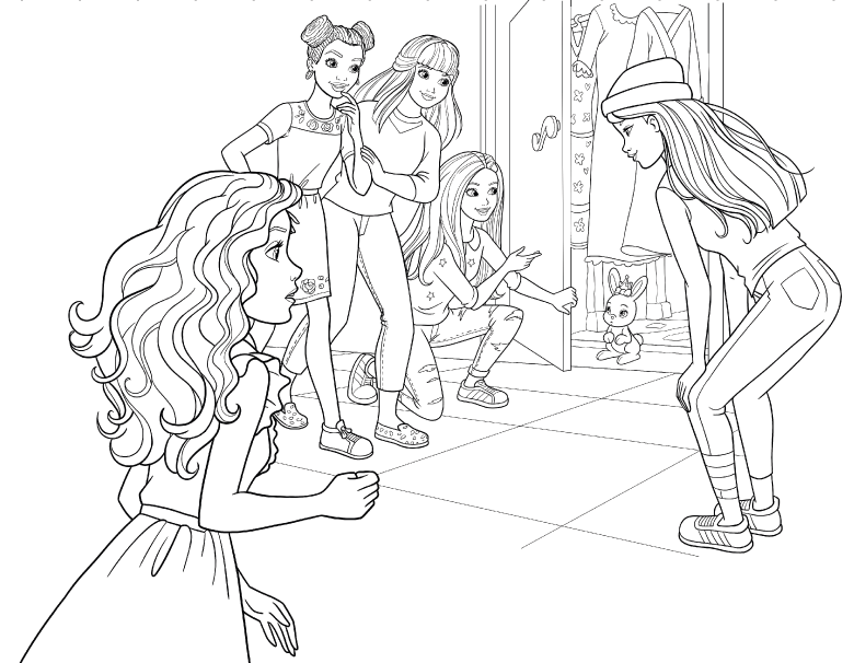 Coloriage Barbie Princesse A Trouve Le Lapin Princesse - Barbie princesse à imprimer