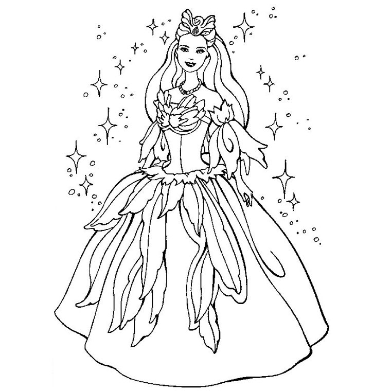 Coloriage Barbie Princesse - Barbie à imprimer