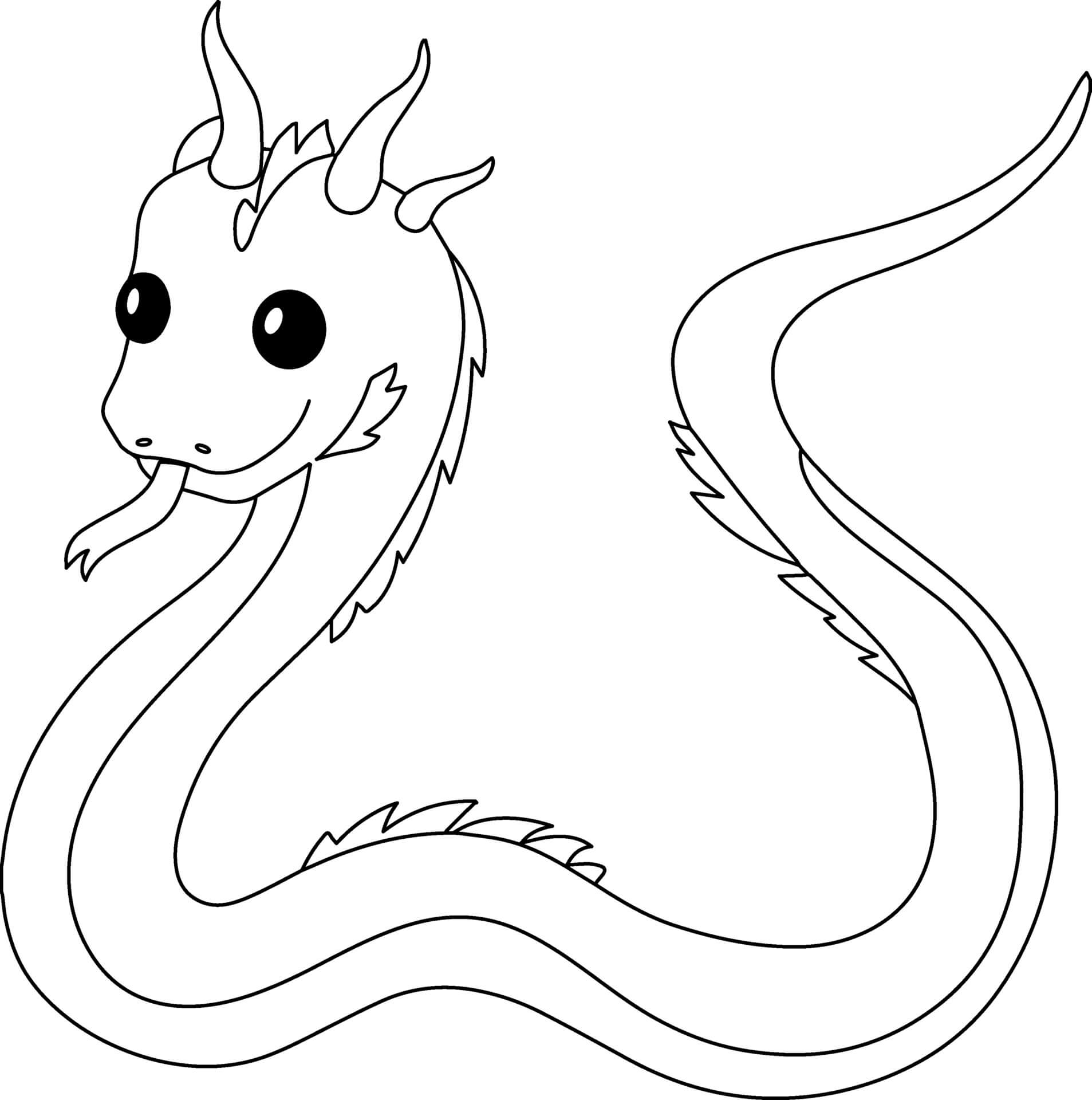 Coloriage Basilic Bête Légendaire Reptile Petit Serpent Au Venin Mortel - Animal à imprimer