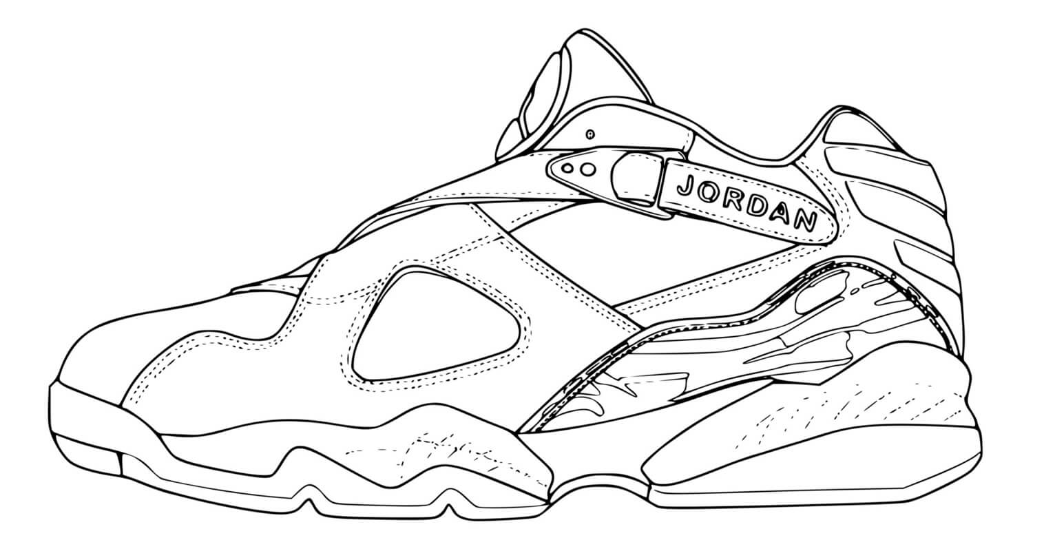 Coloriage Basket Jordan Nba Nike - Basket à imprimer