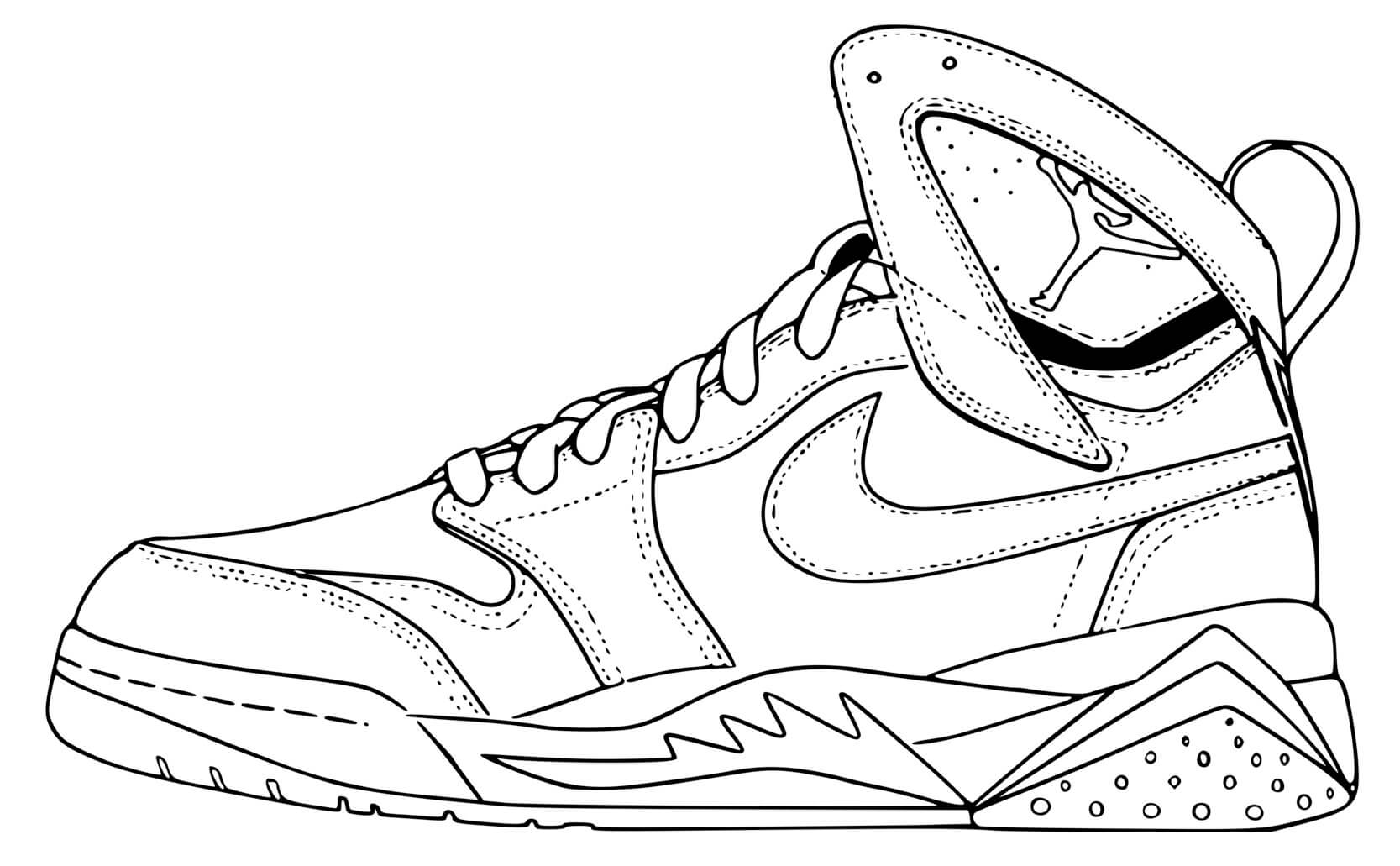 Coloriage Basket Jordan Nike - Basket à imprimer